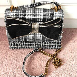 Betsey Johnson Black/Silver Gem Purse